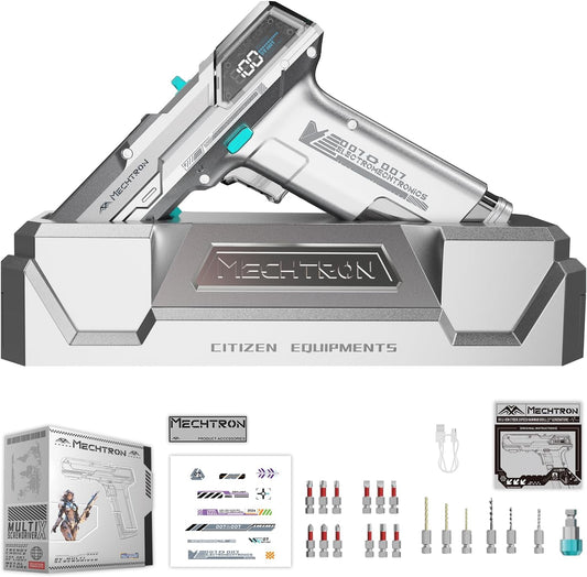 Cyberpunk Gun-Shaped AI Smart 8V Dual-Speed Hammer Drill