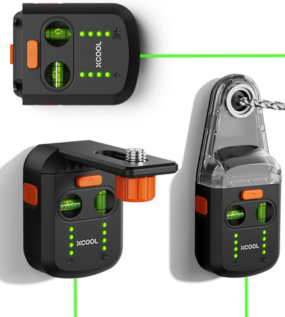 xCool 3-in-1 Laser Level with Line Laser, Drill Dust Collector & Laser Level Stand