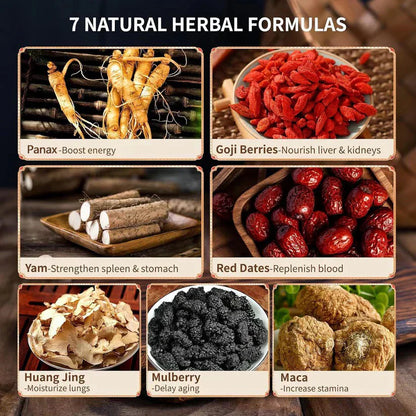 💥LAST DAY UP TO 80% off! – Ginseng Mulberry Herbal Tea for Strength & Focus（Sample only））