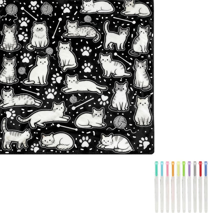 🎁Limited Drop 50% Off Now - DIY Adult Coloring Blanket with 12 Markers
