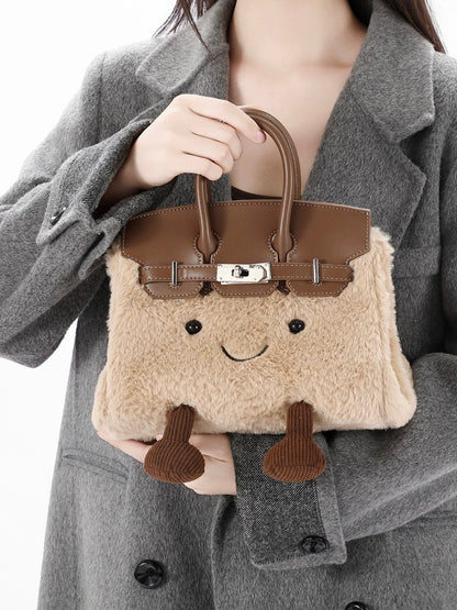 Plush Fluffy Bag – Soft Statement Tote for Everyday Style