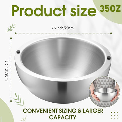 🎁Limited Drop 50% Off Now - 35 oz Dip Chiller Bowl Stainless Steel Double Walled Insulated Ice Serving Bowl
