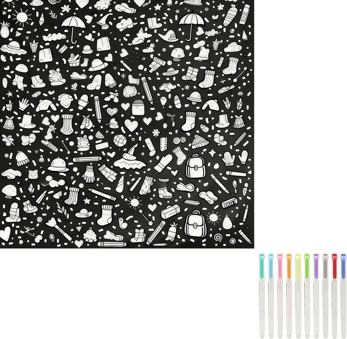 🎁Limited Drop 50% Off Now - DIY Adult Coloring Blanket with 12 Markers