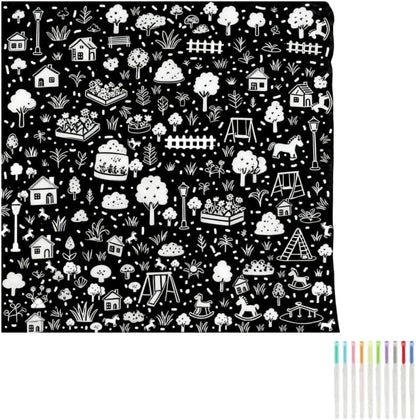 🎁Limited Drop 50% Off Now - DIY Adult Coloring Blanket with 12 Markers
