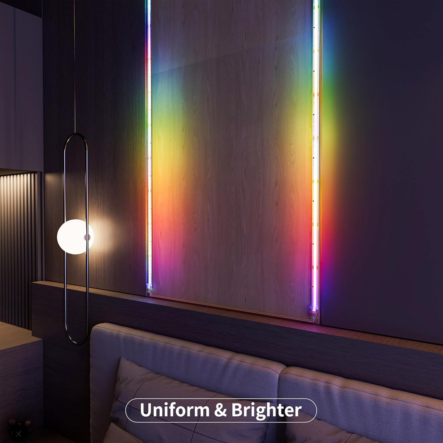 RGB Smart IC COB LED Strip Light – 20ft Addressable Color-Chasing Kit