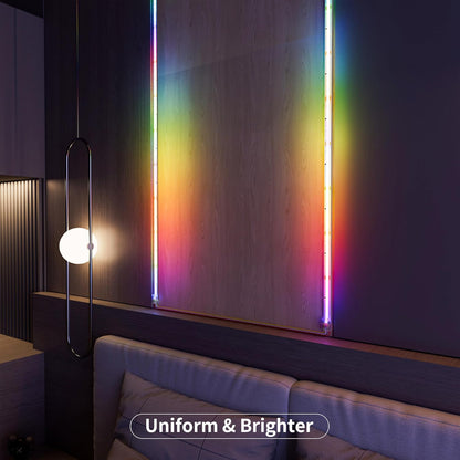 RGB Smart IC COB LED Strip Light – 20ft Addressable Color-Chasing Kit