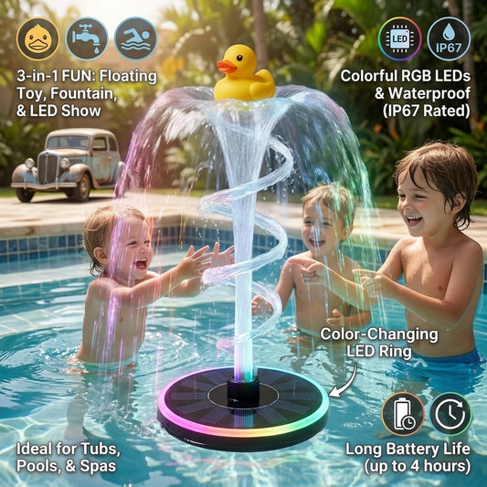 Floating LED Fountain Toy – Turn Bath Time Into Play Time